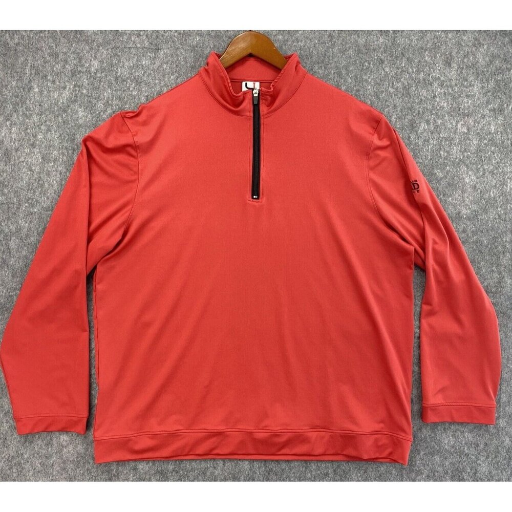 Short Par 4 Pullover 1/2‎ Zip Men XL Red Myrtle Beach World Amateur Golf Logo